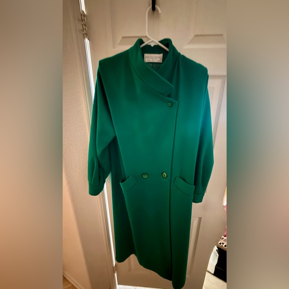 Gorgeous Emerald Green Calf length Winter Coat